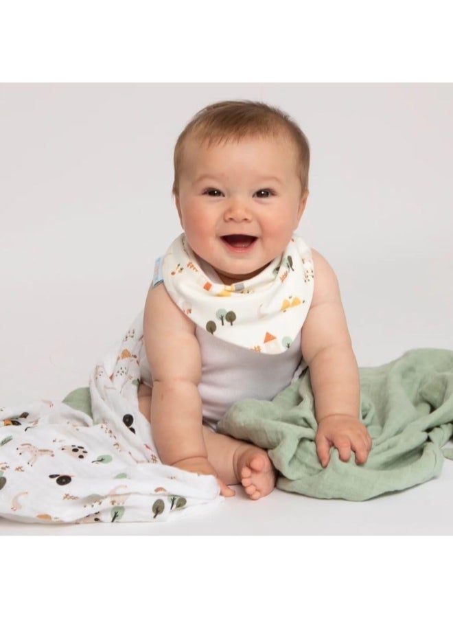 All4Ella Organic Cotton Muslin Swaddle - Country Farm - Image 3